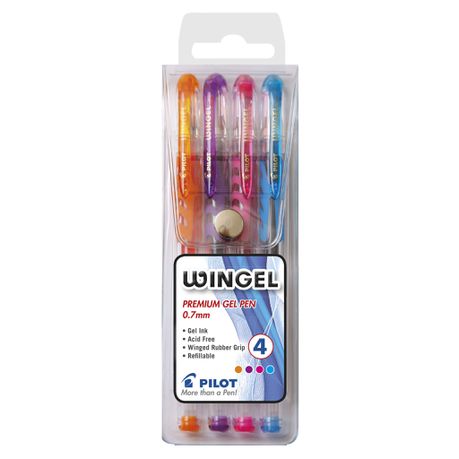 Pilot Wingel 0.7mm Gel Pens - Wallet of 4 Fashion Colours Buy Online in Zimbabwe thedailysale.shop