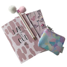 Load image into Gallery viewer, Sokho Christian Inspired Gifting Girls Notebooks, Pencils &amp; Coin Purse Set
