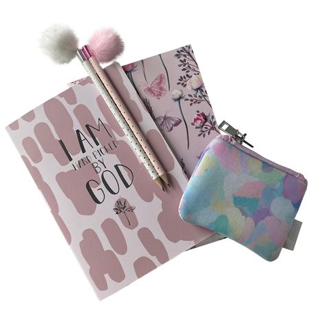 Sokho Christian Inspired Gifting Girls Notebooks, Pencils & Coin Purse Set