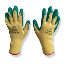 Load image into Gallery viewer, Grovida Firm Grip latex Dipped Gardening Gloves - Yellow/Green
