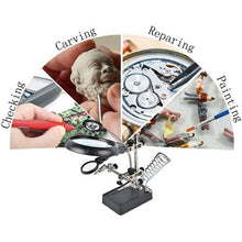 Load image into Gallery viewer, 2.5X 7.5X 10X LED Light Helping Hands Magnifier Soldering Station
