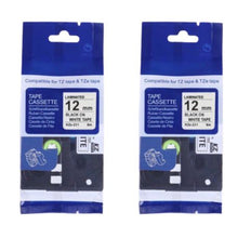 Load image into Gallery viewer, FTG TZ-231 Brother Label Tape Cartridge-Laminated Black On White-Pack Of 2
