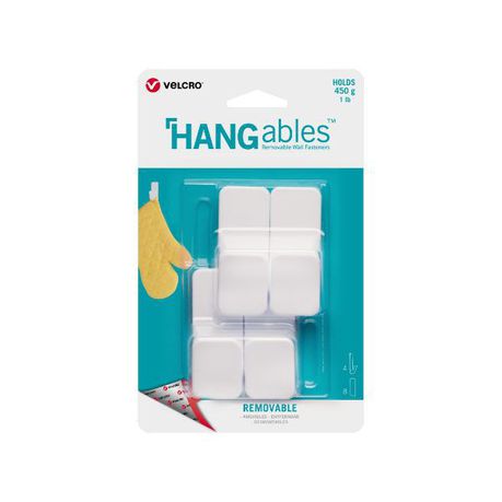 VELCRO® Brand HANGables™ Removable Small Hook 450g x 4 white