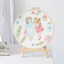 Load image into Gallery viewer, Colourful DIY Embroidery Craft kit with hoop - Best Friends
