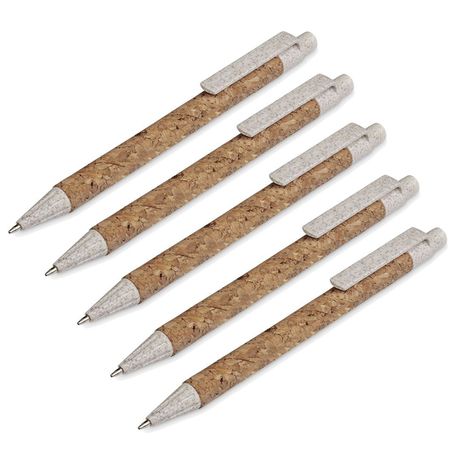 Love & Sparkles Cork Eco-Friendly Ballpoint Pen 5 Pack Buy Online in Zimbabwe thedailysale.shop