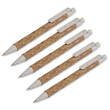 Load image into Gallery viewer, Love &amp; Sparkles Cork Eco-Friendly Ballpoint Pen 5 Pack
