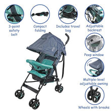 Load image into Gallery viewer, Baby Links Buggy Stroller with Detacheable Safety Bar, Removable Canopy with View Window
