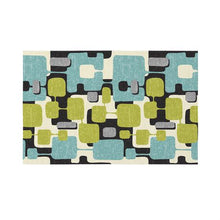 Load image into Gallery viewer, Cape Art Chenille Rug - Modern Green &amp; Blue
