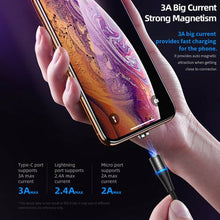 Load image into Gallery viewer, ROCK 1m - 3A 3 in 1 Magnetic Data Cable Lightning/Micro/USB-C
