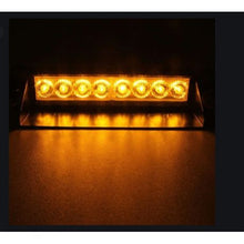 Load image into Gallery viewer, 8-LED Light Car Strobe Flash Dash Emergency Light Warning Lamp Yellow
