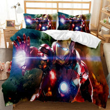 Load image into Gallery viewer, Iron Man 3D Printed Double Bed Duvet Cover Set
