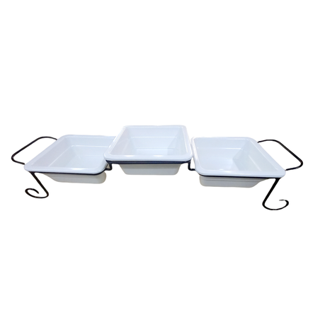 Melamine - Square Serving Bowls + Stand Buy Online in Zimbabwe thedailysale.shop