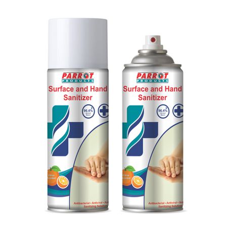 Parrot Products 96.4% Alcohol Aerosol Sanitizer (Citrus - 400ml - Single) Buy Online in Zimbabwe thedailysale.shop