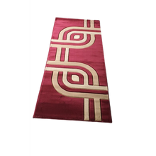 Load image into Gallery viewer, Embossed Turkish Carpet Runner 0073 Burgundy-Beige 80x200cm
