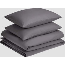 Load image into Gallery viewer, Wrinkle Resistant Luxury Hotel Duvet Cover Set: Queen Dark Grey
