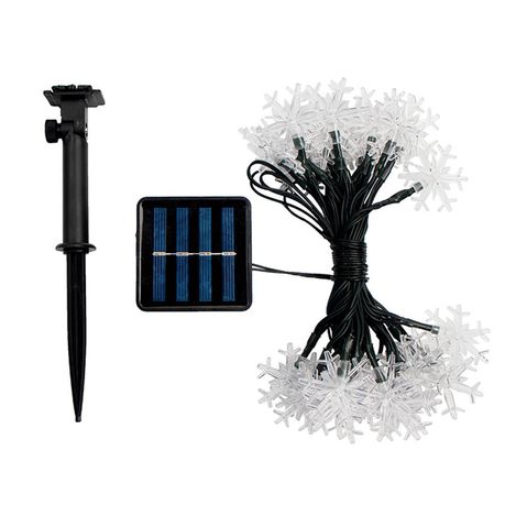 Snow Flake Solar Power LED Strap (SLS-CL-12-100-CL) Buy Online in Zimbabwe thedailysale.shop