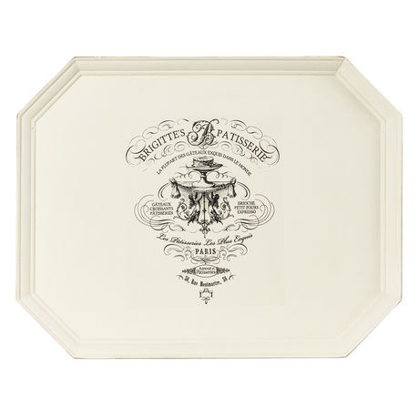 Baytiques - Tray Cream French Decal 50x38.5x2 Buy Online in Zimbabwe thedailysale.shop