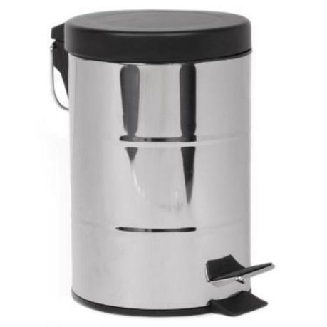 3L Plactic Lid Stainless Steel Pedal Bin (Ribbed Design)