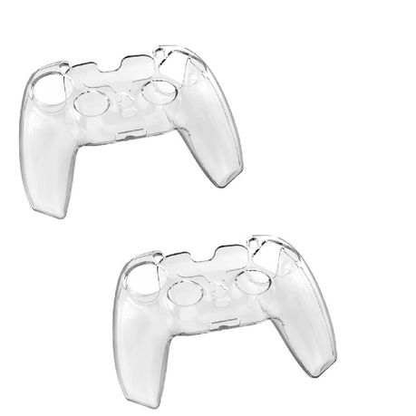 ASO 2 Pack PS5 Controller Skin Protector Grip Cover Case - Clear