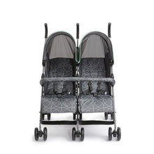 Load image into Gallery viewer, George &amp; Mason - Compact Twin Toddler Stroller Grey &amp; Mint
