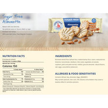 Load image into Gallery viewer, Voortman Sugar Free Almonette Cookies 227 g
