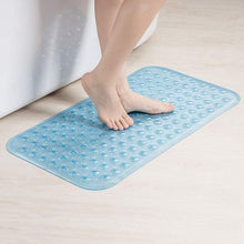 Load image into Gallery viewer, Non-Slip PVC Bathroom Bath/Shower Mat Polka Dot Texture Light Blue Medium
