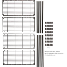 Load image into Gallery viewer, Anchor Heavy Duty 4 Tier Black Steel Wire Storage Shelving 160Kg per Shelf
