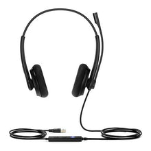 Load image into Gallery viewer, Yealink UH34-LITE dual earpiece USB headset with foam ear cushions
