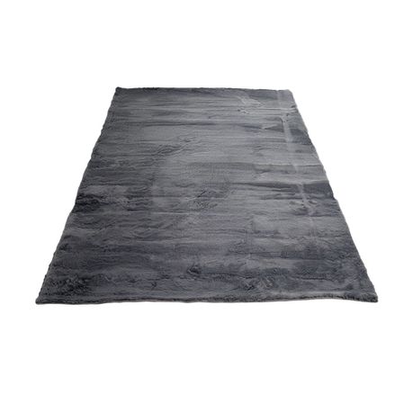 Modern Indoor Home Decor Ultra Soft Non-Slip Fluffy Rug-180 x 190cm-Grey