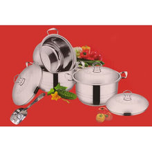 Load image into Gallery viewer, 6 Piece Thermal Layered Cookware Set &amp; LMA Serving Spoon -Stainless Steel
