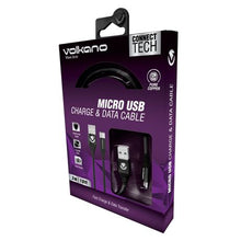 Load image into Gallery viewer, Volkano Micro USB Cable - Weave Series - 3m - Black
