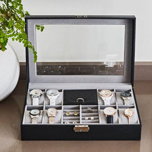 Load image into Gallery viewer, Gretmol Watch &amp; Jewellery Display Box - Black
