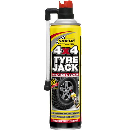 Shield - Tyre Jack 4X4 Emergency Inflator and Sealer 500Ml Buy Online in Zimbabwe thedailysale.shop