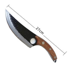 Load image into Gallery viewer, Damascus Knife -27cm Boning Knife Tactical Knife With Leather Scabbard
