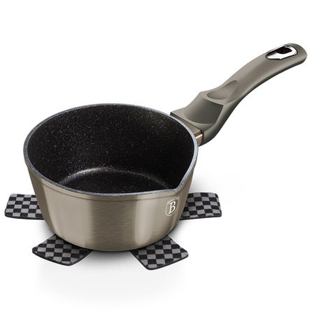 Berlinger Haus 16cm Marble Coating Sauce Pan - Carbon Metallic Line Buy Online in Zimbabwe thedailysale.shop