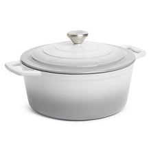 Load image into Gallery viewer, George &amp; Mason - 25cm Round Enamel Cast Iron Casserole - Grey
