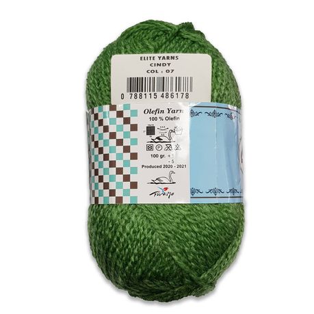 Cindy Olefin Yarn 100g Pack of 5 - Hunter - CND07 Buy Online in Zimbabwe thedailysale.shop