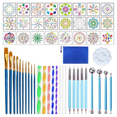 Cre8tive 53 Piece Mandala Drawing Tools Set with Storage Bag Buy Online in Zimbabwe thedailysale.shop