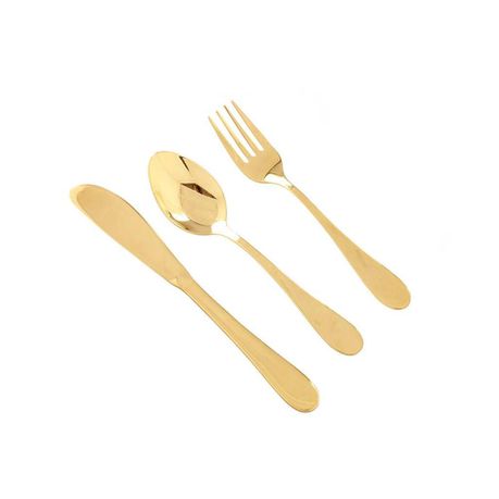 Gold Stainless Steel Cutlery Set (18 Piece Pack) Buy Online in Zimbabwe thedailysale.shop