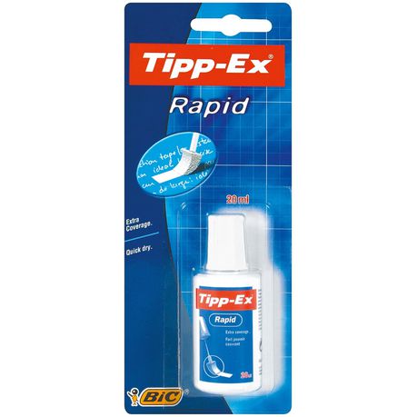 Tipp-Ex Rapid Correction Fluid 20ml - Pack of 1 - Wedge foam applicator