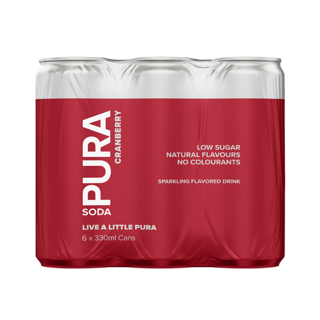 PURA Soda Cranberry 6 x 300ml Buy Online in Zimbabwe thedailysale.shop