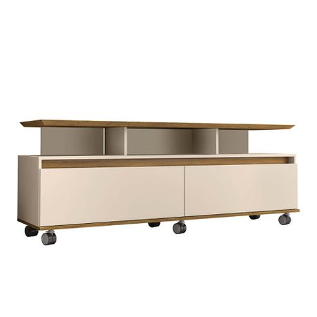 Linx Rack Texas Entertainment TV Stand - White & Brown