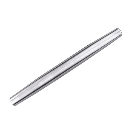 42.7cm Stainless Steel Tapered Design Rolling Pin - Silver Buy Online in Zimbabwe thedailysale.shop