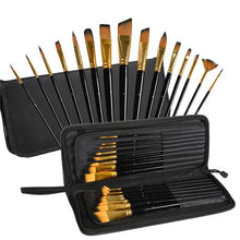 Load image into Gallery viewer, Paint Brush Set with Holder (15 Brushes)
