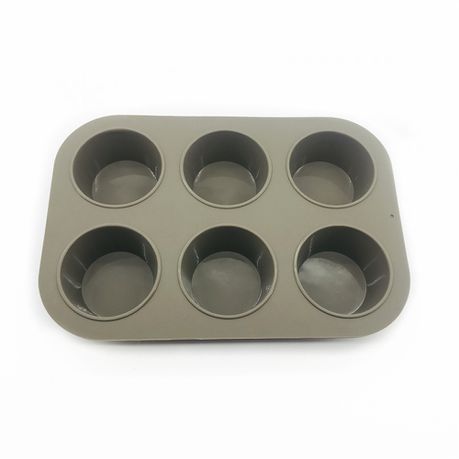 Silicone Cake Baking Mould Round Muffin Cupcake x6 Tarts Fondant Buy Online in Zimbabwe thedailysale.shop