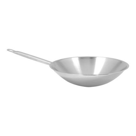 Pujadas Stainless Steel Round Bottom Wok - 360mm