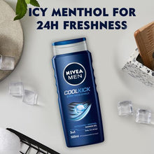 Load image into Gallery viewer, NIVEA MEN Cool Kick Shower Gel/Body Wash - 500ml
