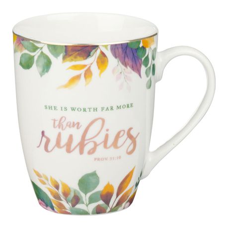 She Is Worth More Than Rubies Proverbs 31:10 - Ceramic Mug