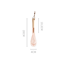 Load image into Gallery viewer, Hand Held Stainless Steel Rose Gold Egg Beater/Whisk &amp; Wooden Handle 12
