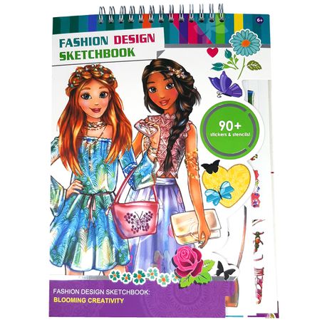 Fashion Design Sketchbook Blooming Creativity - Children's Sketch Pad